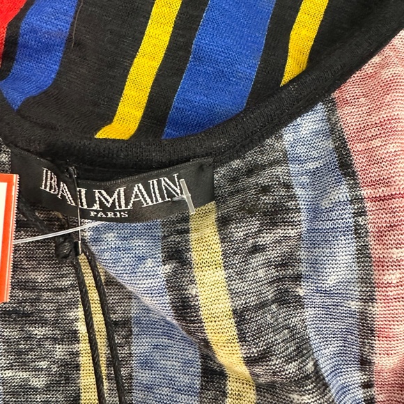 NWT $810 Balmain Multi-Color Striped Tank Top Size 40/US 8 - Picture 5 of 8